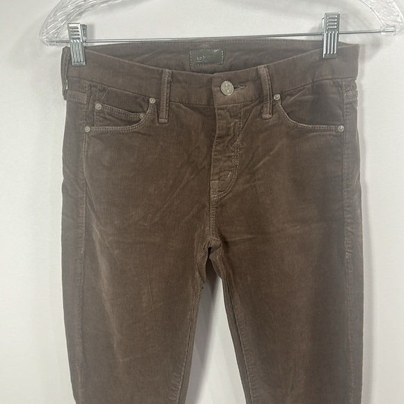 Mother The Looker Hopscotch brown skinny corduroy jeans size 26 - Picture 2 of 9